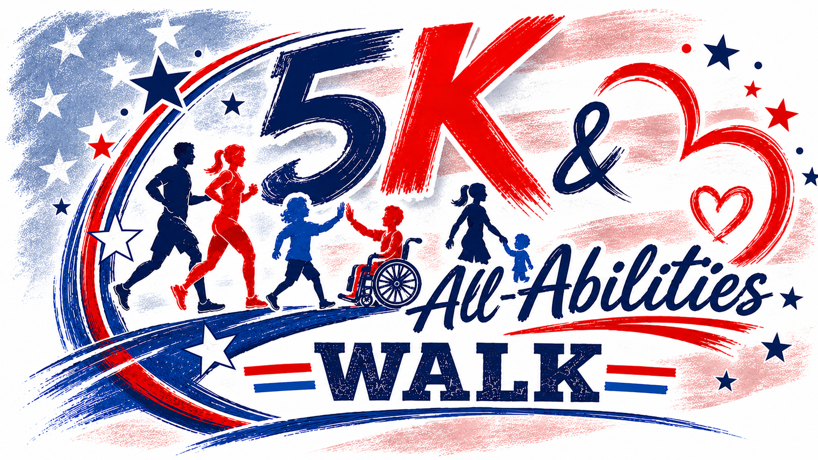 logo displaying words 5k and all abilities walk