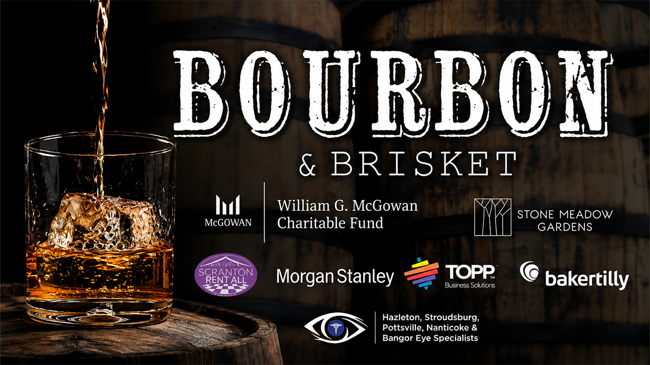 glass of Bourbon with logos